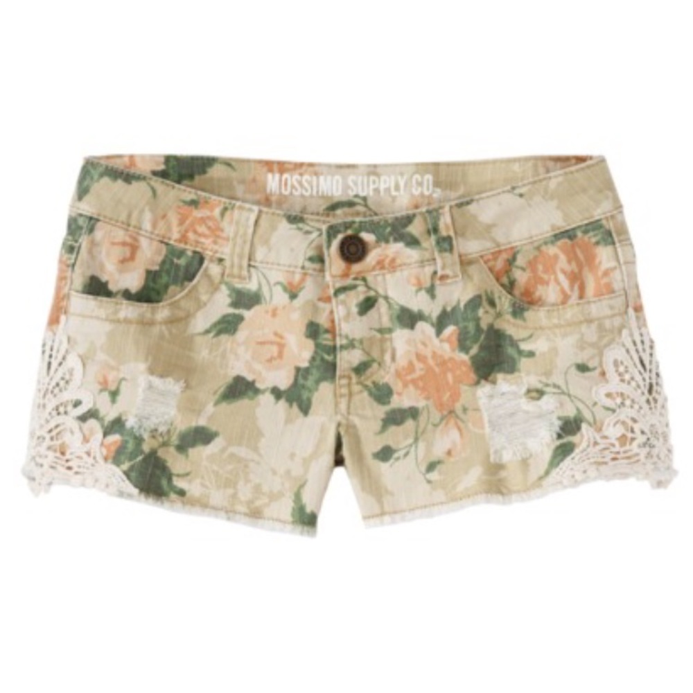 Mossimo floral cut off shorts with embroidery